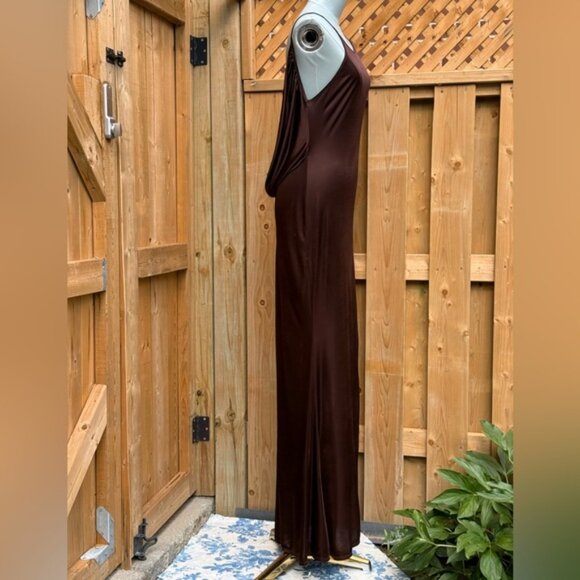 🆕 RAT & BOA 🧿 NWOT Deia Slinky Little Brown Jersey Dress, Sz S US 4 - Picture 4 of 14
